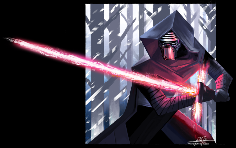 Illustration for article titled SeeBonnyDraw: Kylo Ren! In Speed Painting Form!